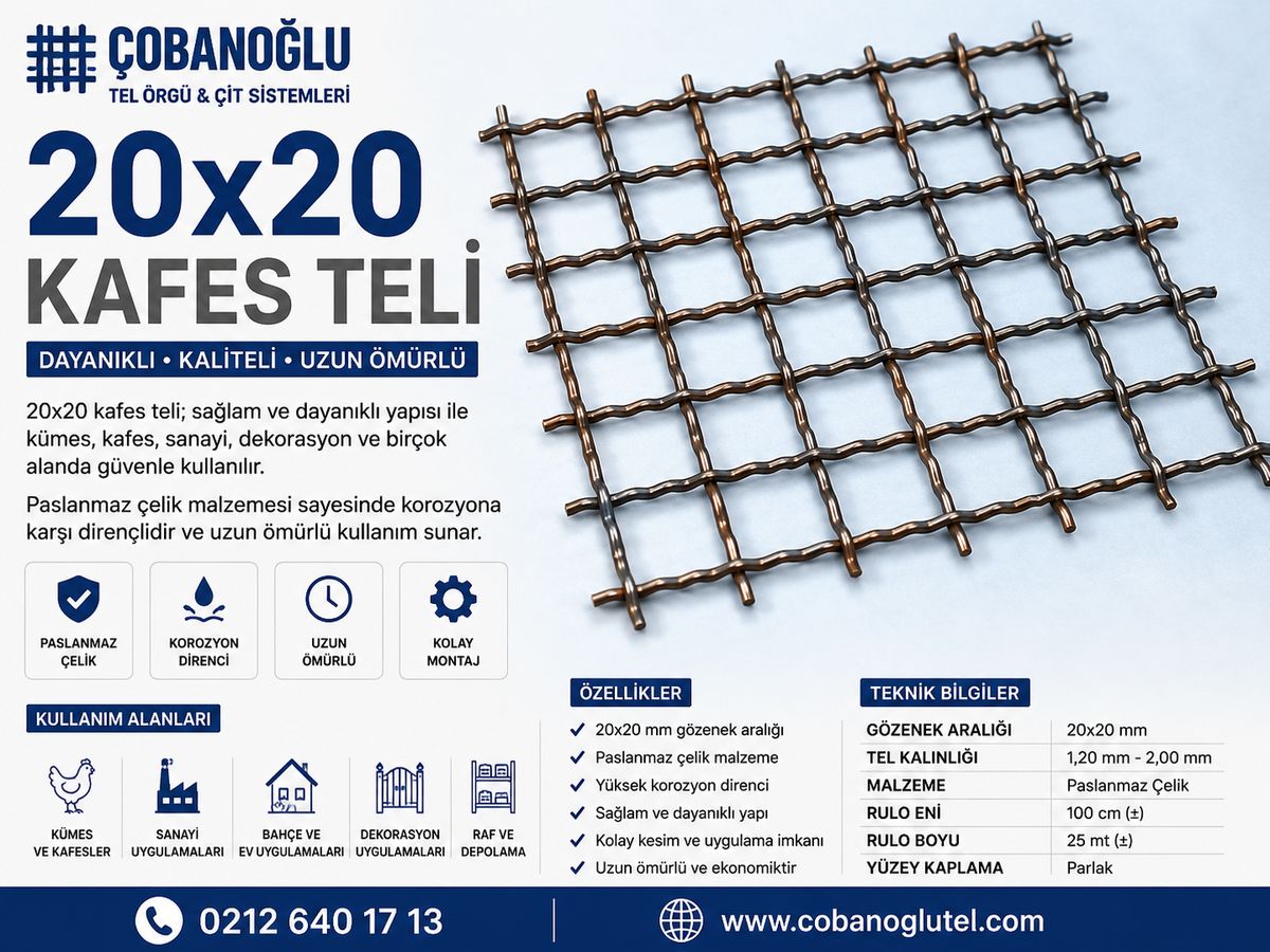20x20 Kafes Teli